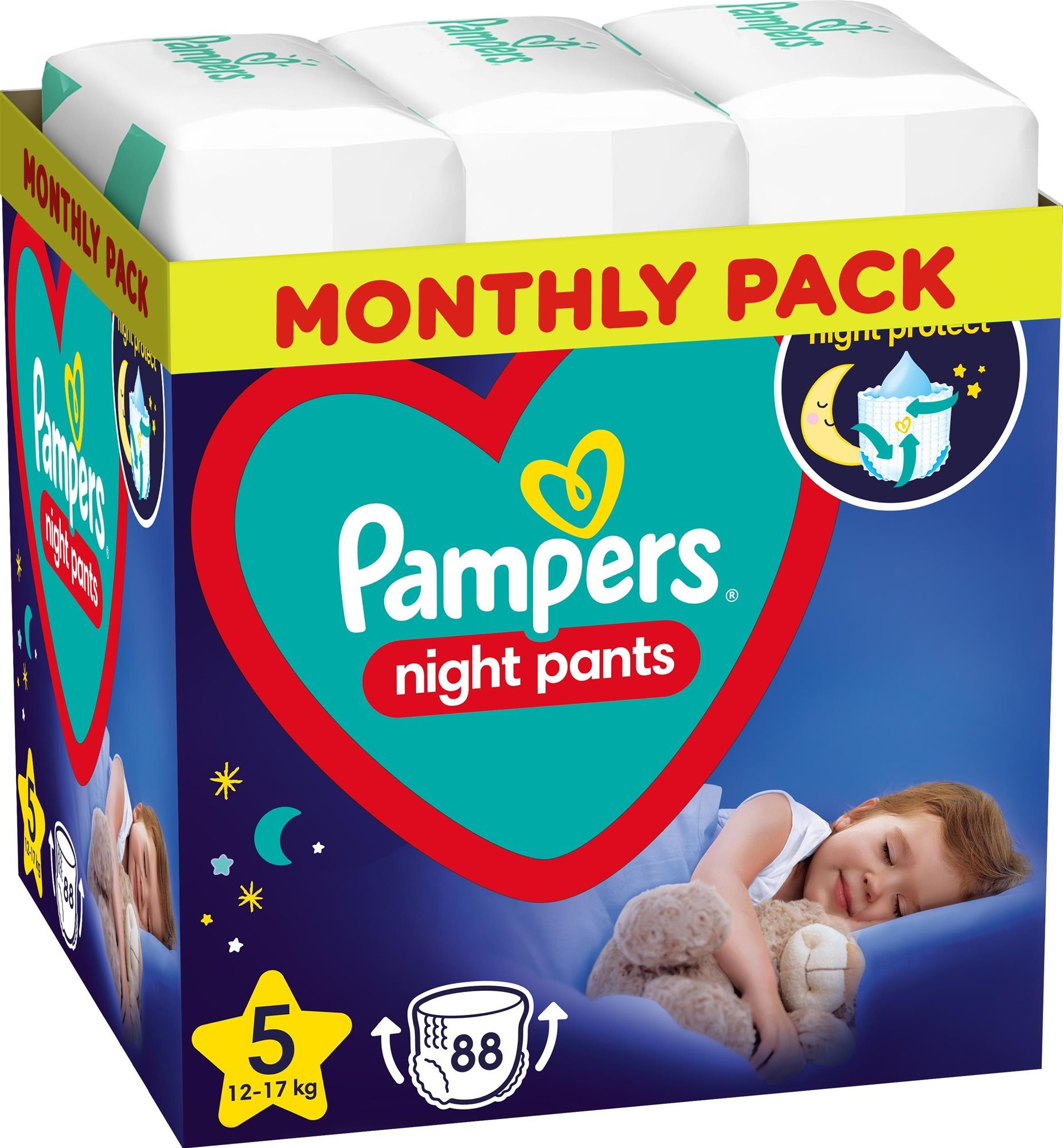 PAMPERS Night Pants veľ. 5 (88 ks) Plienkové nohavičky