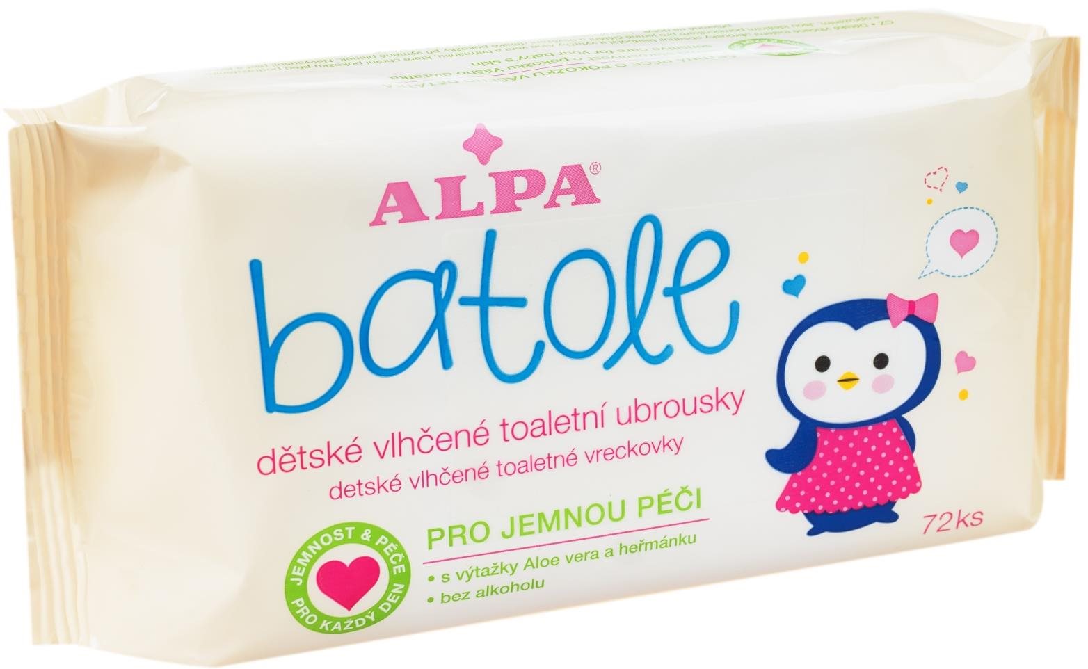 ALPA Batole dětské vlhčené ubrousky 72 ks Dětské vlhčené ubrousky
