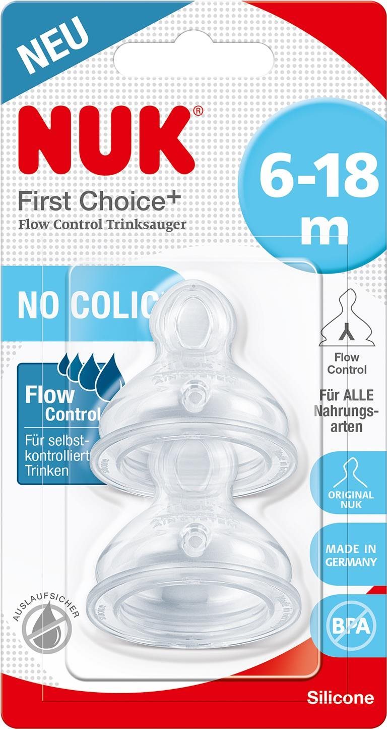 NUK FC+ cumlík FLOW Control 6 – 18 mes. 2 ks Cumlík