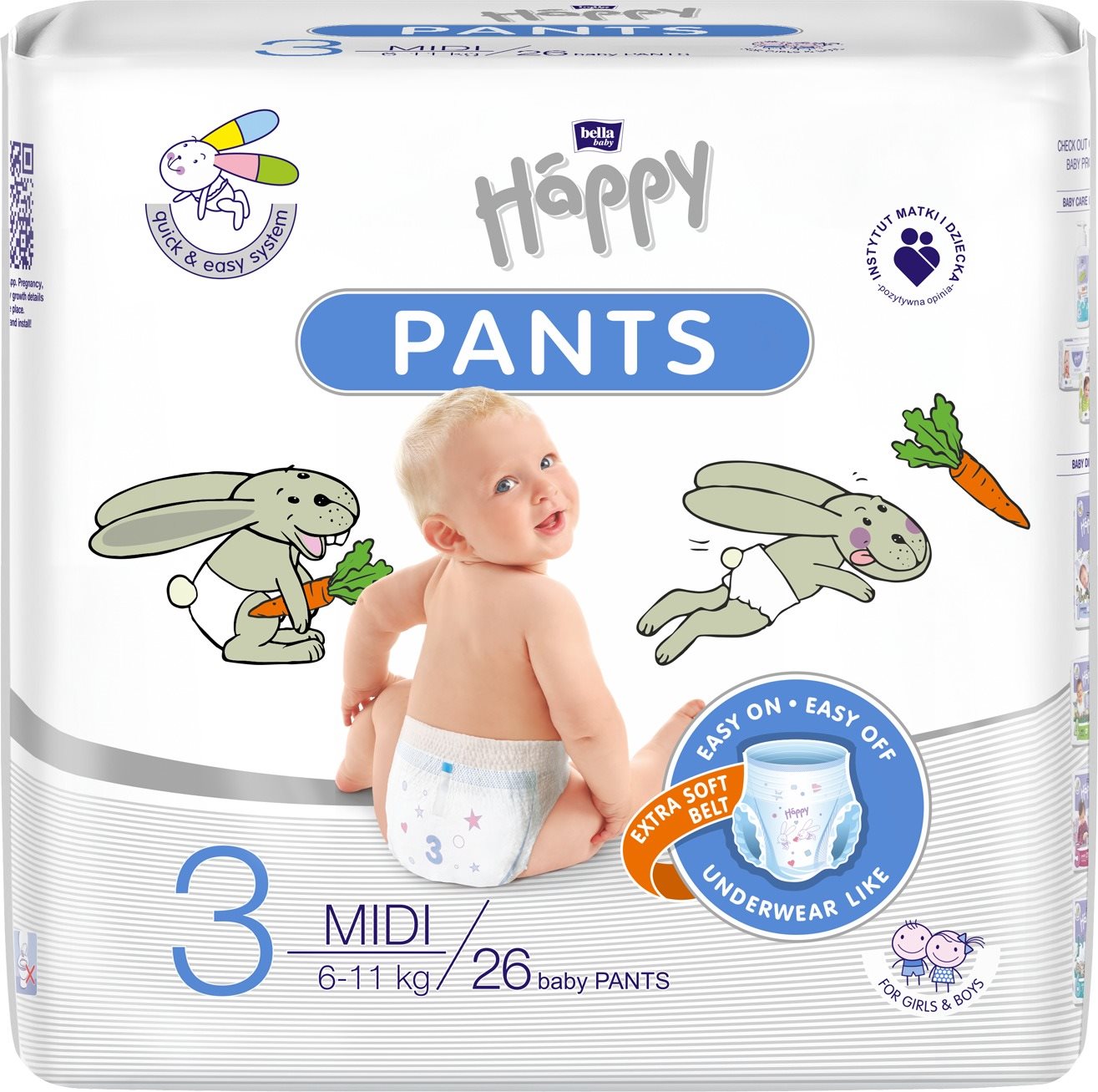 Bella Baby Happy Pants Midi 3 (26 db) Bugyipelenka