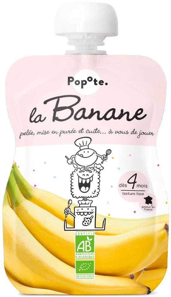 POPOTE BIO banán 120 g Kapsička pro děti