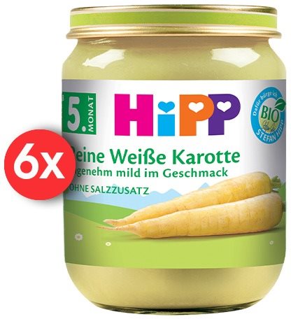 HiPP BIO Biela mrkva  6× 125 g Príkrm