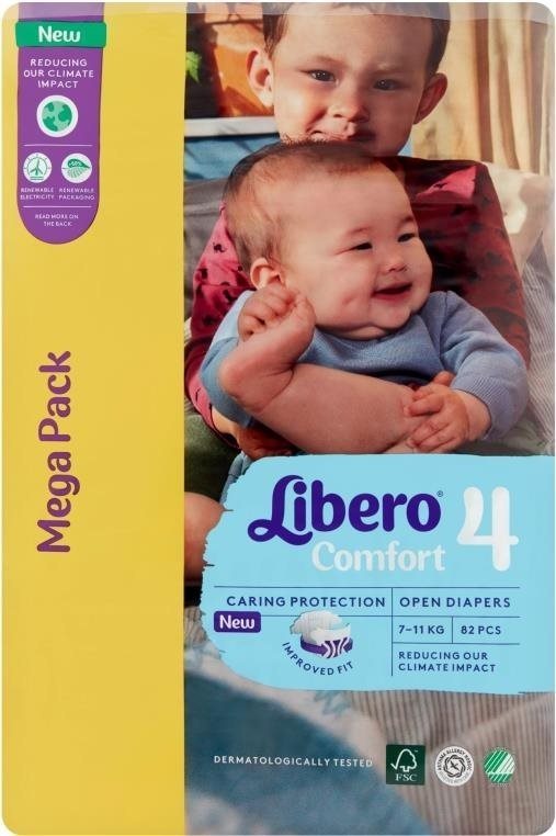 Libero Comfort 4 Mega Pack (82 db) 7 - 11 kg Eldobható pelenka
