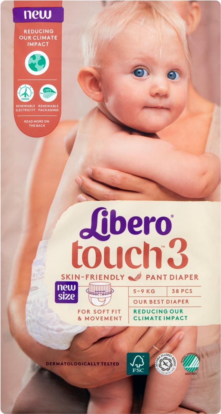 Libero Touch 3 (38 ks) 5 – 9 kg Jednorazové plienky