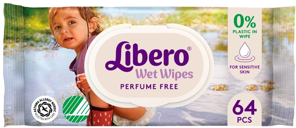 Libero Wet Wipes Premium 64 ks Detské vlhčené obrúsky