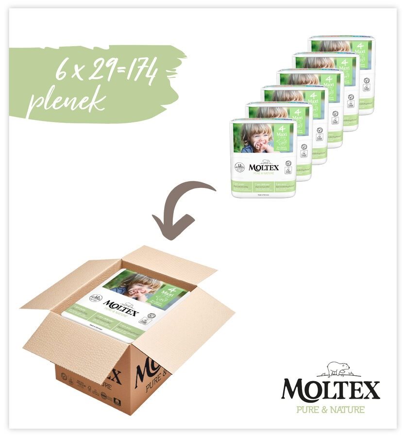 Moltex Pure & Nature Maxi veľ. 4 (6× 29 ks) Eko plienky