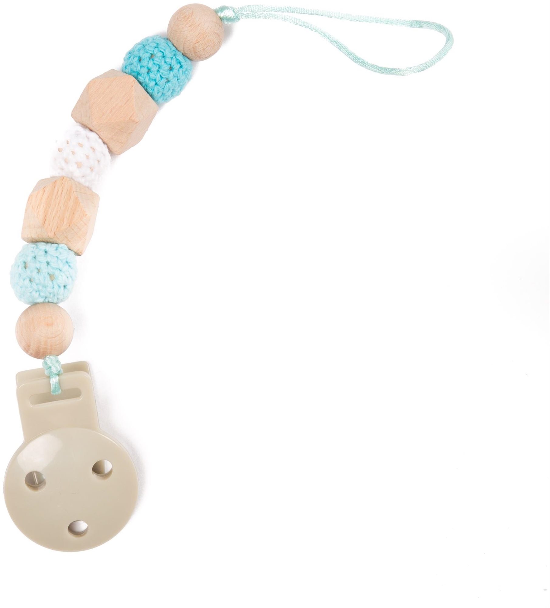 Bo Jungle B-Pacifier Wood Blue Klip na dudlík