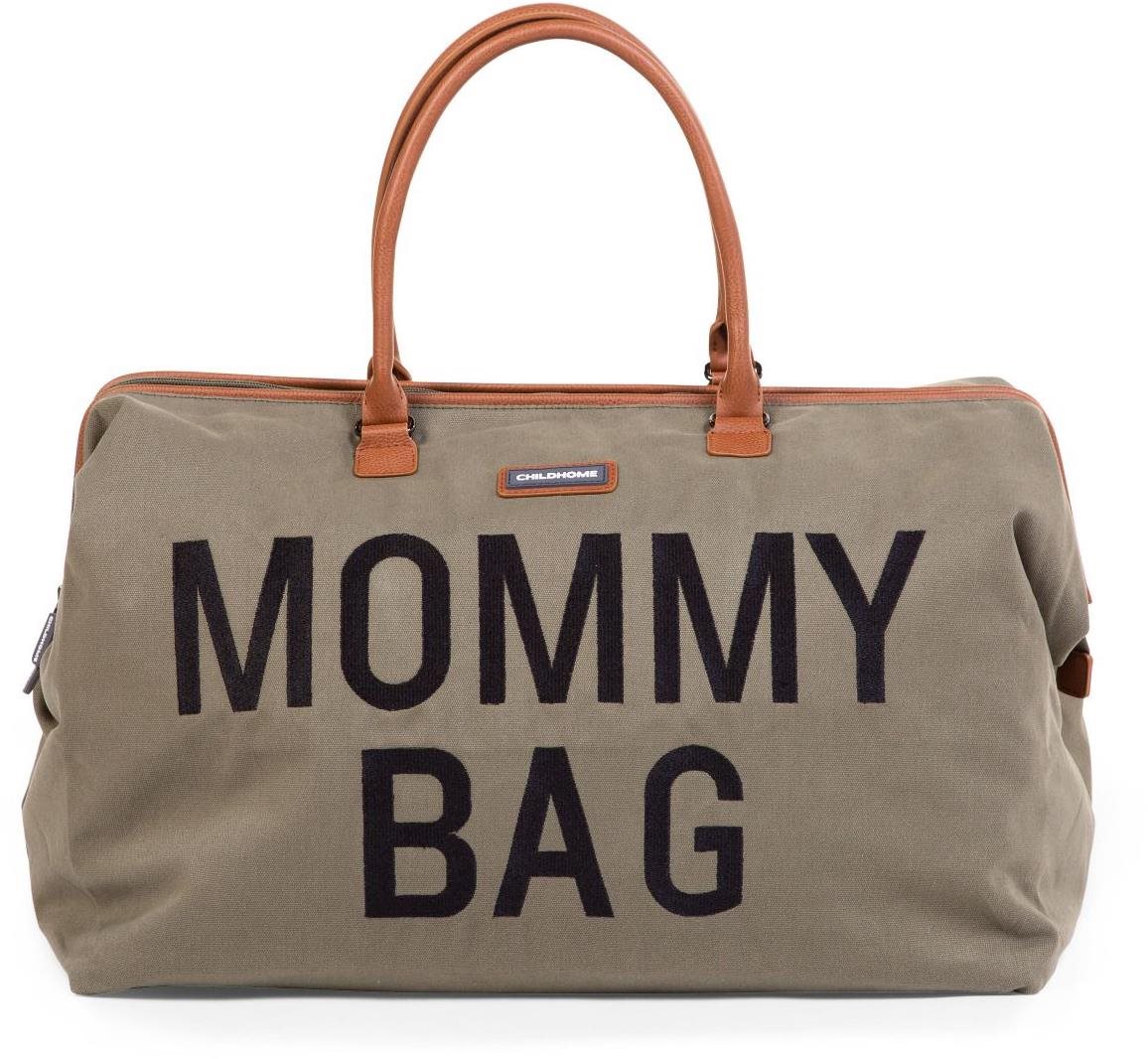CHILDHOME Mommy Bag Canvas Khaki Prebaľovacia taška na kočík