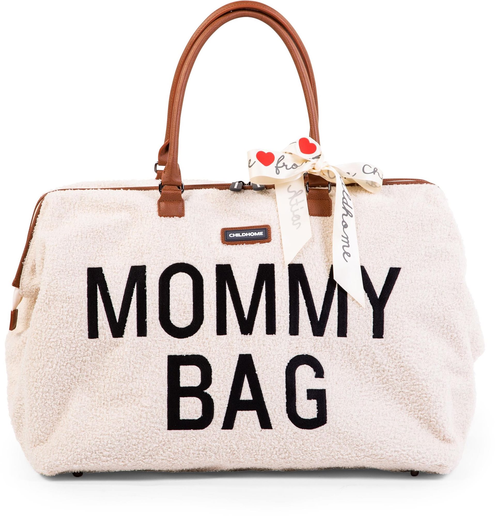 CHILDHOME Mommy Bag Teddy Off White Prebaľovacia taška na kočík