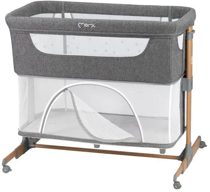 MoMi SMART BED 4 v 1 sivá Cestovná postieľka