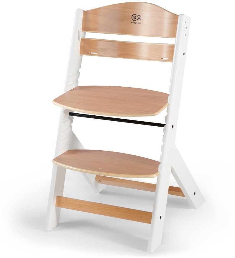 Kinderkraft Enock White wooden Stolička na kŕmenie