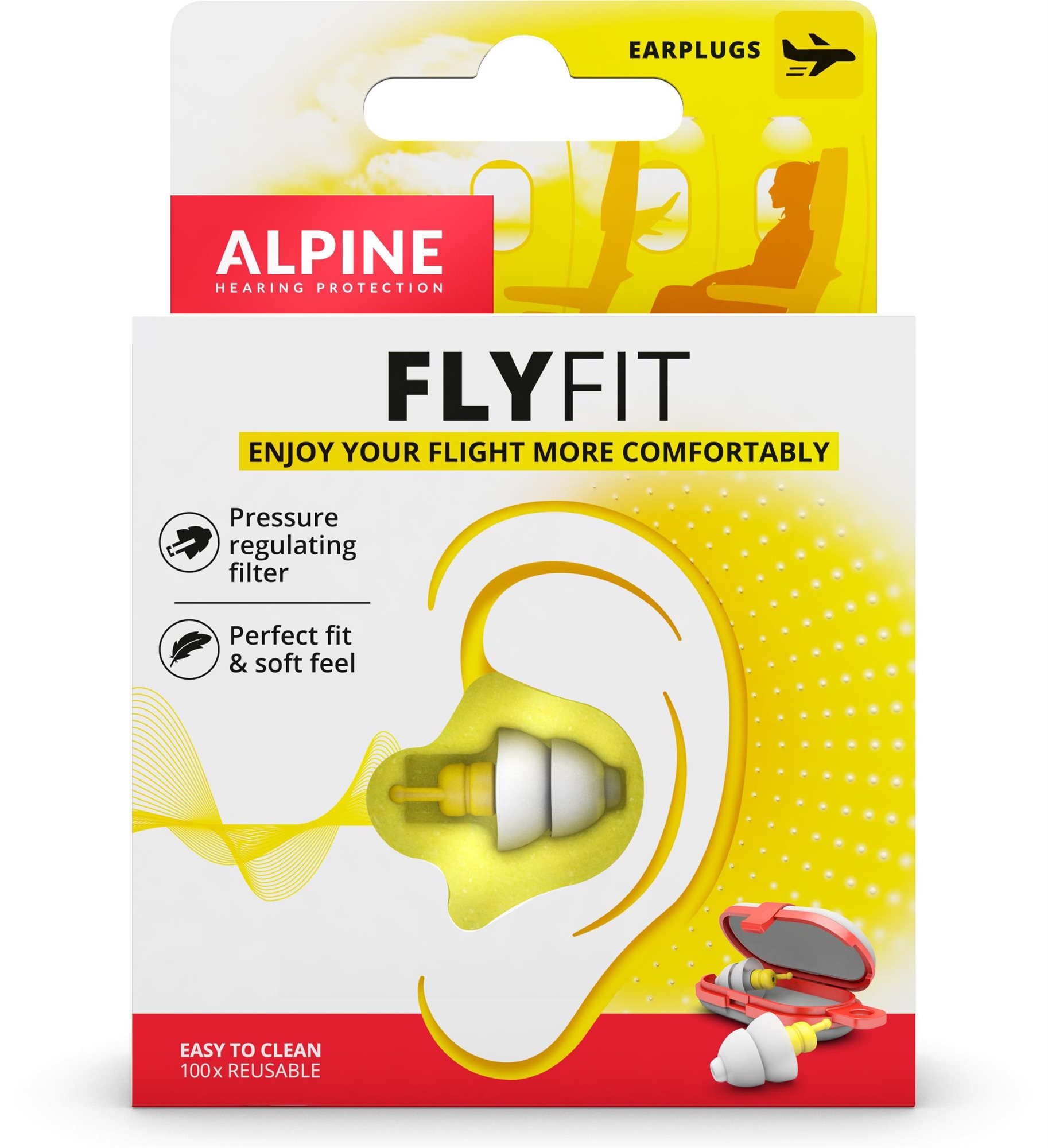 ALPINE FlyFit 2021 – štuple do uší do lietadla Štuple do uší