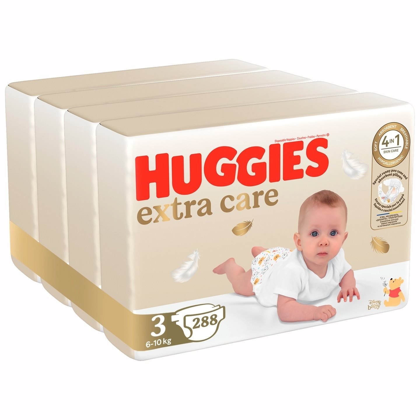 HUGGIES Extra Care veľkosť 3 (288 ks) Jednorazové plienky