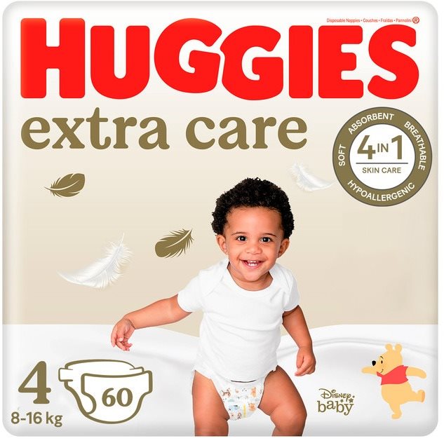 HUGGIES Extra Care 4-es méret (60 db) Eldobható pelenka