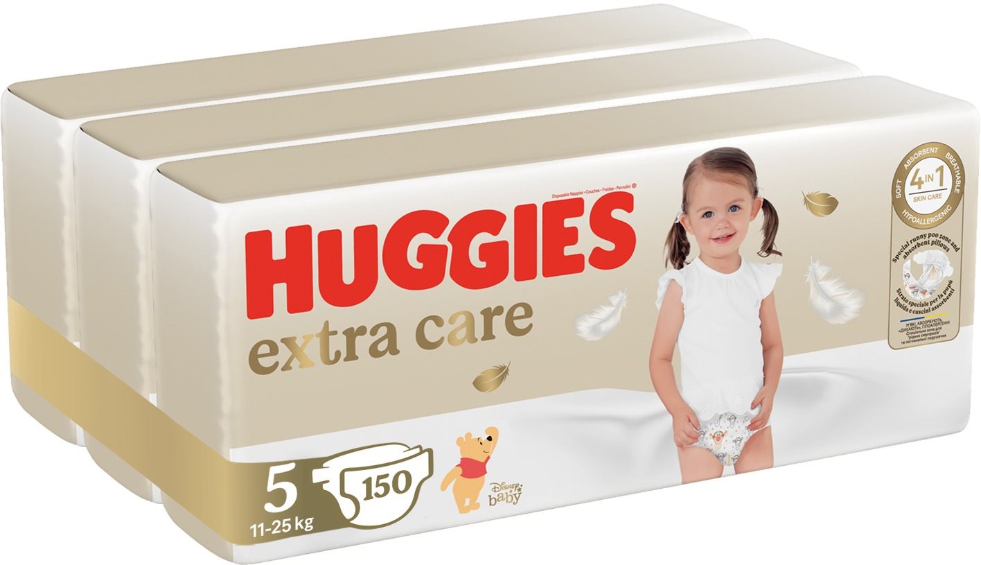 HUGGIES Extra Care veľkosť 5 (150 ks) Jednorazové plienky