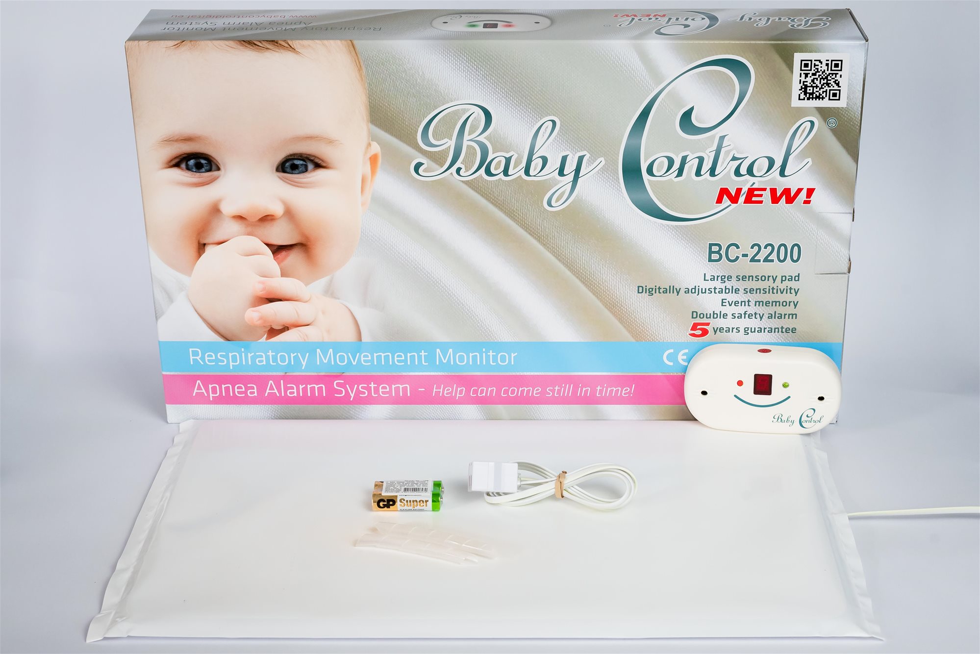 Baby Control BC2200 – s jednou sensorovou podložkou Monitor dychu