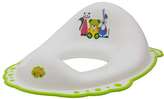 Maltex Sedadlo Little Bear &  Friends – bielo-zelené Sedadlo na WC