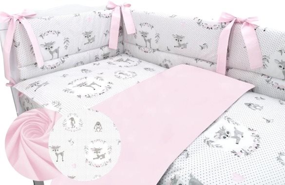 COSING 4D sada obliečok Comfort – Srnček ružová Detská posteľná...