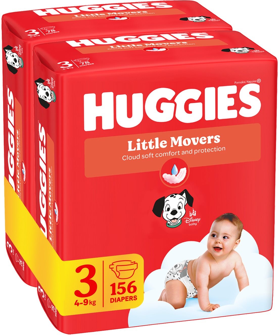 HUGGIES Ultra Comfort Mega 3 (156 db) Eldobható pelenka