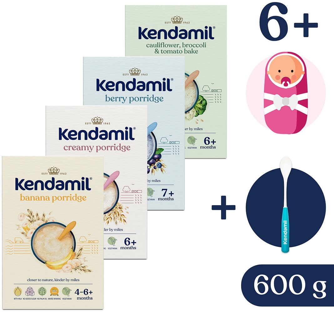 Kendamil Variace Mléčných kaší (4× 150 g) Mléčná kaše