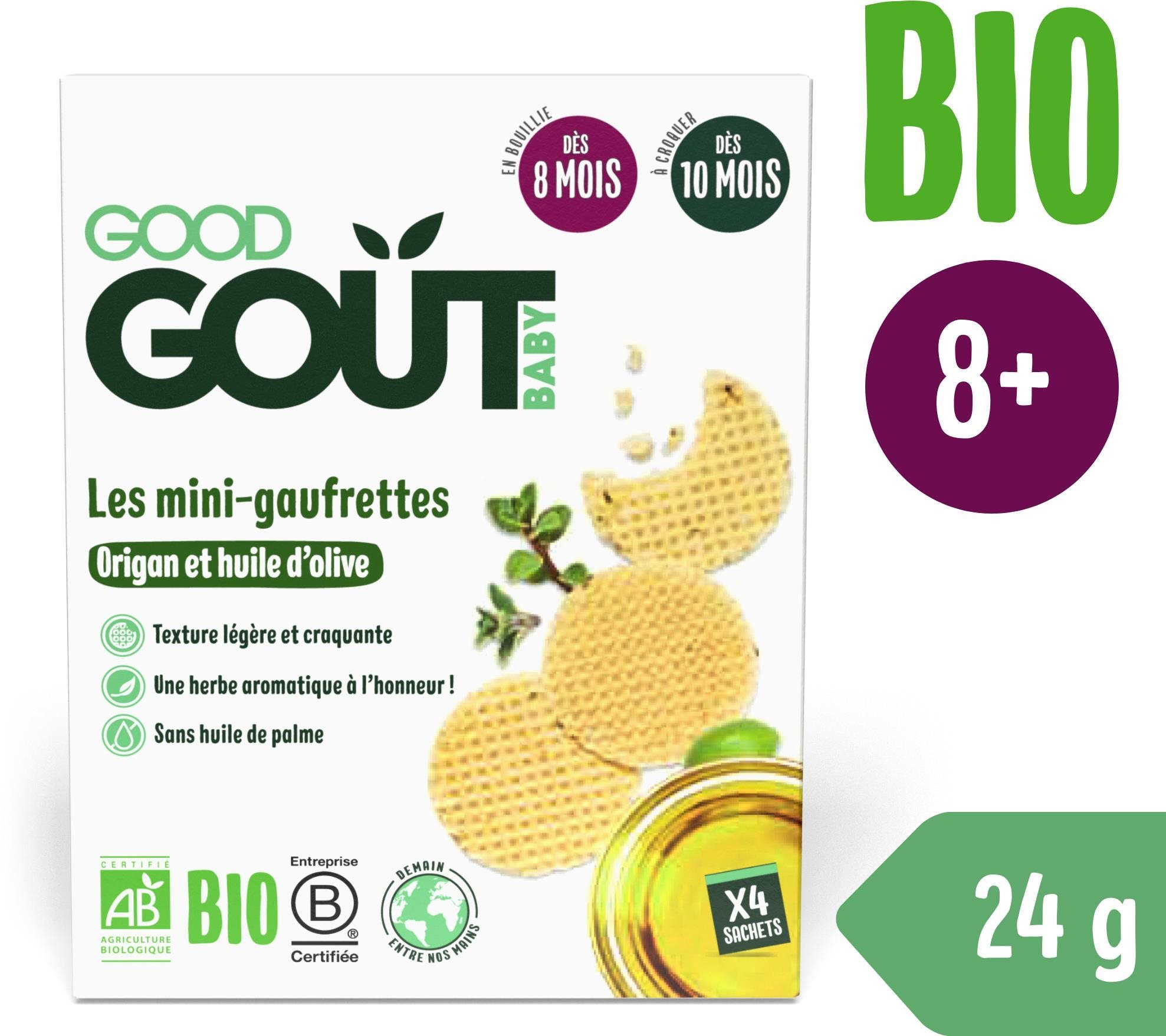 Good Gout BIO wafle s oregánem a olivovým olejem (24 g) Sušenky pro...