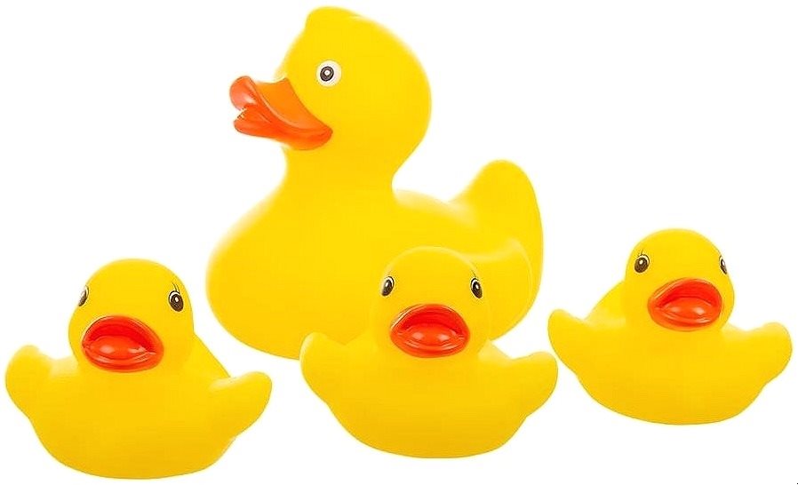AKUKU hračka do kúpeľa kačičky žlté 4 ks Kačička
