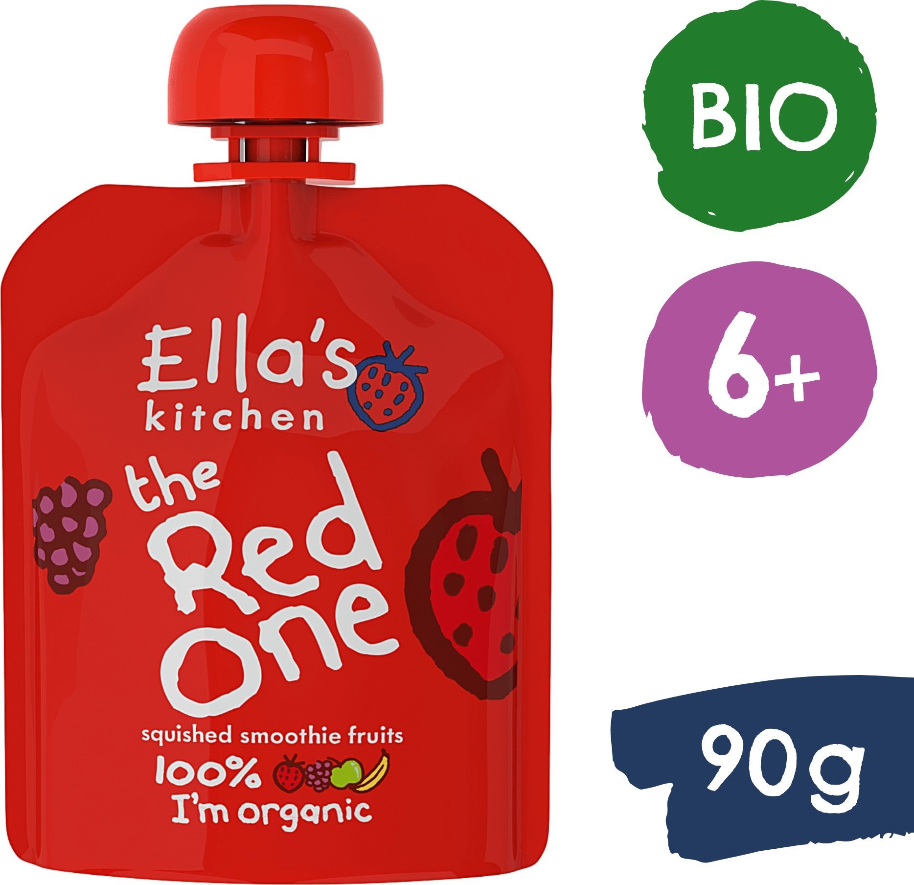 Ella's Kitchen BIO Red One ovocné pyré s jahodami (90 g) Kapsička...
