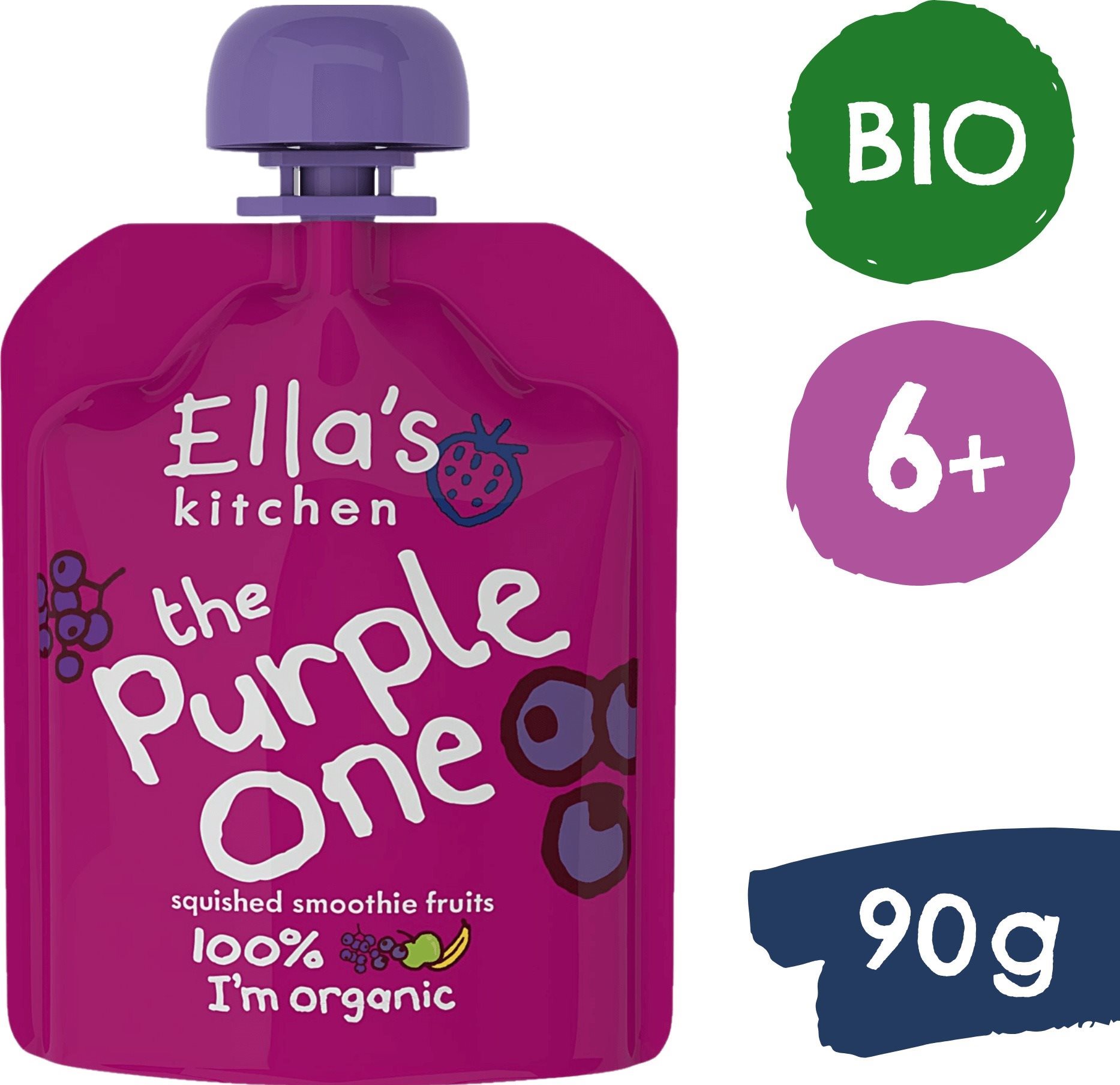 Ella's Kitchen BIO Purple One ovocné pyré s?černým rybízem (90 g)...