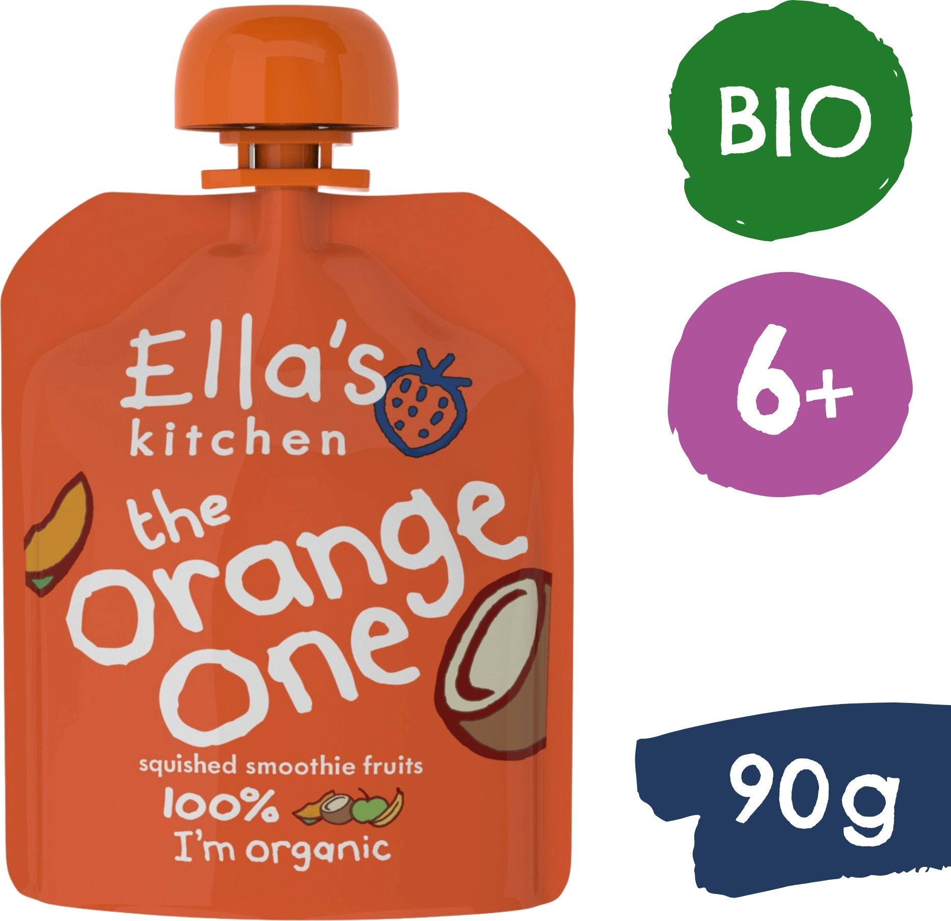 Ella's Kitchen BIO Orange One gyümölcspüré mangóval (90 g) Tasakos...