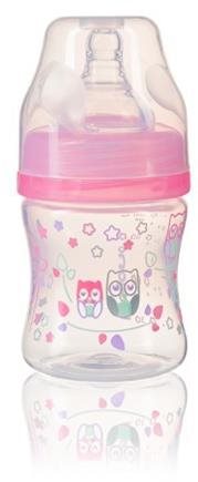 BabyOno antikoliková fľaša so širokým hrdlom, 120 ml – ružová...