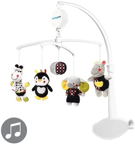 BabyOno Zenélő kiságykörforgó - állatkák Körforgó
