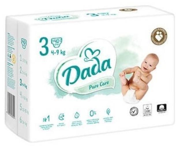 DADA Pure Care Midi vel. 3 (40 ks) Jednorázové pleny