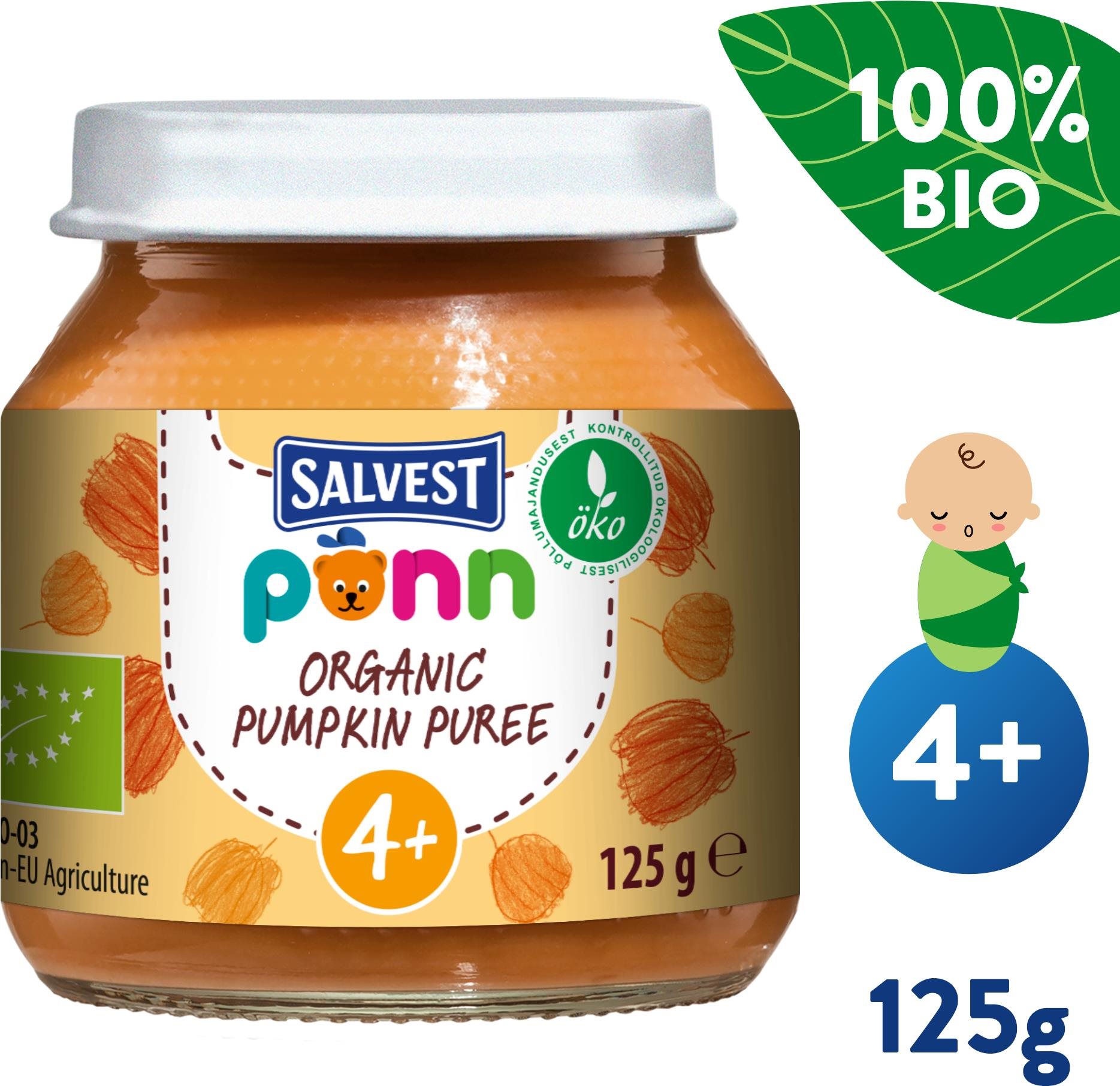 SALVEST Ponn BIO Tekvicové pyré 125 g Príkrm
