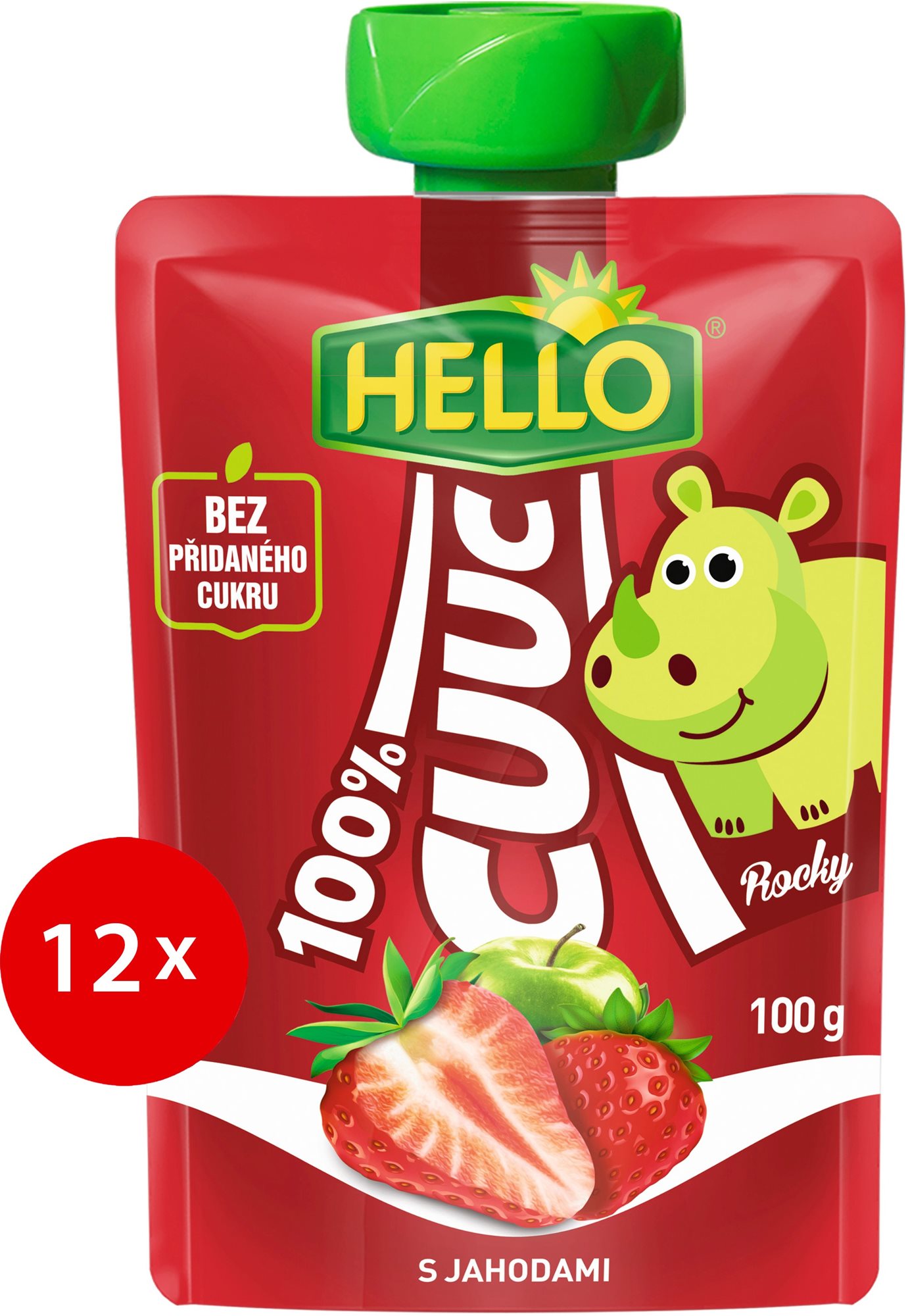 HELLO CUUC 100% gyümölcskapszula eperrel 12×100 g Tasakos...