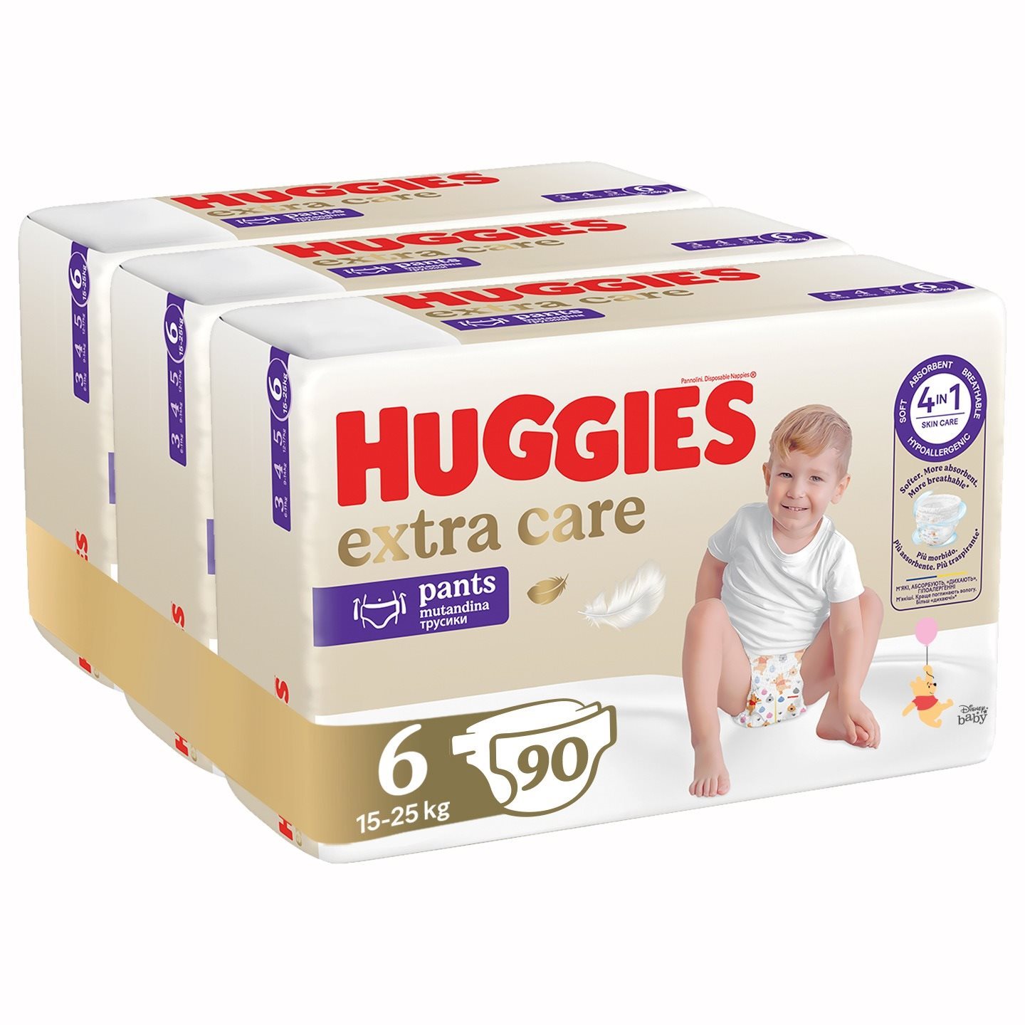 HUGGIES Extra Care Pants nadrág 6-os méret (90 db) Bugyipelenka