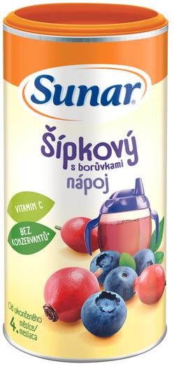 Sunar rozpustný nápoj šípkový s borůvkami 200 g Nápoj