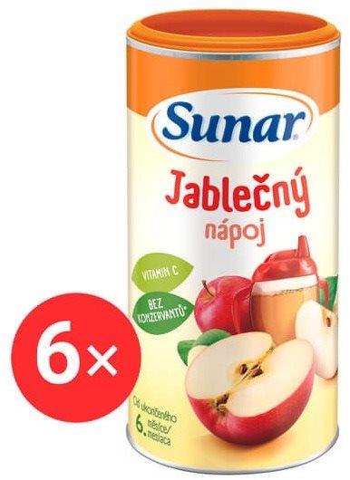 Sunar rozpustný nápoj jablkový 6× 200 g Nápoj