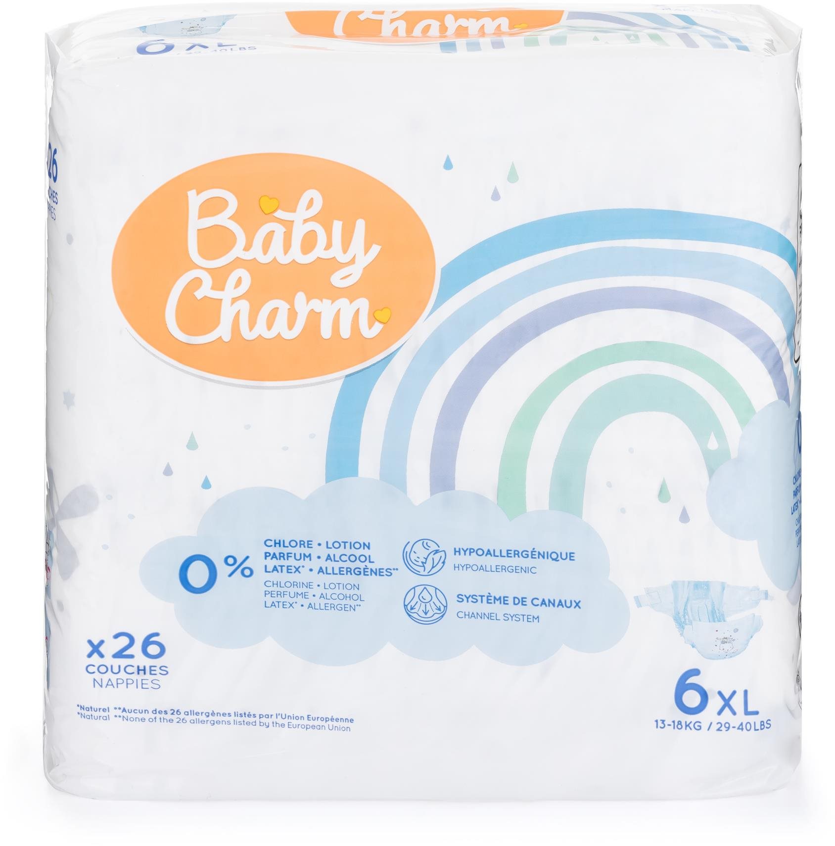 BABY CHARM Super Dry Flex vel. 6 XL, 13-18 kg (26 ks) Jednorázové...
