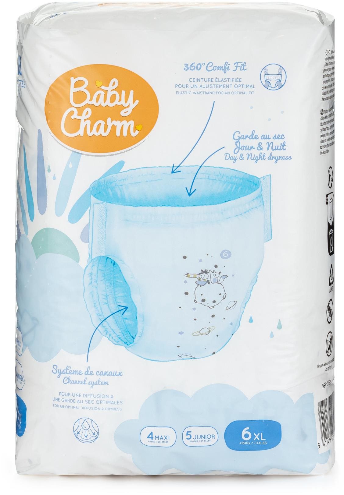 BABY CHARM Super Dry Pant méret 6 XL, +15 kg (18 db) Bugyipelenka