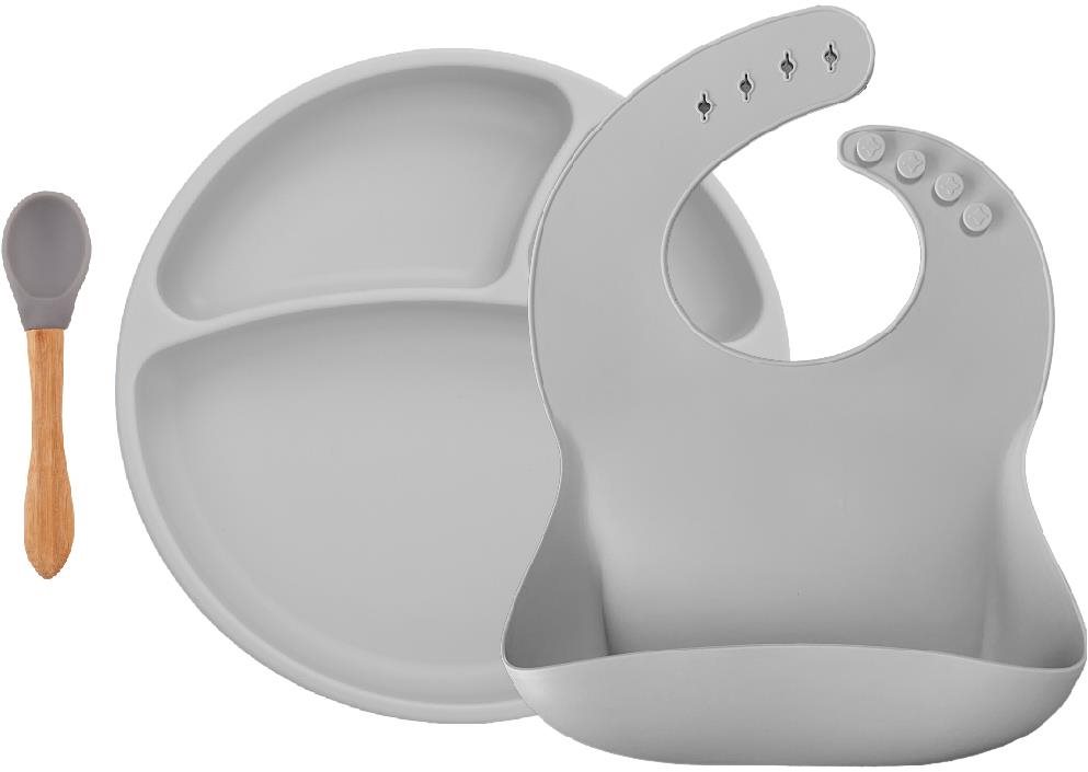 MINIKOIOI étkészlet BLW II, Powder Grey Gyerek étkészlet