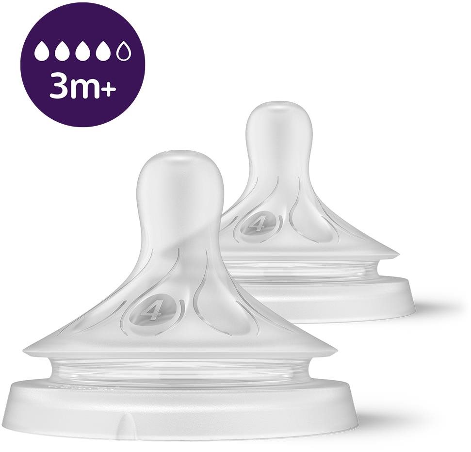 Philips AVENT Natural Response 4 stredný prietok 3 m+, 2 ks Cumlík