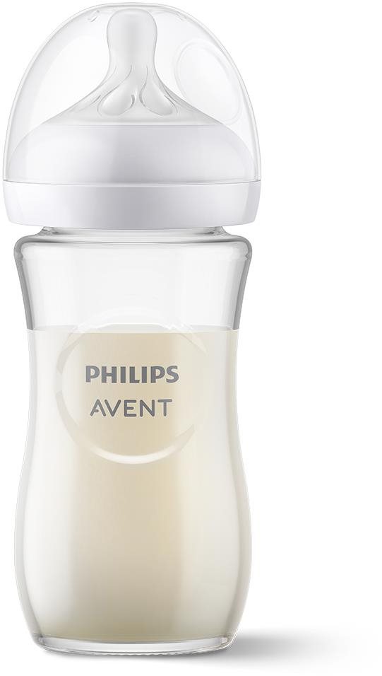 Philips AVENT Natural Response sklenená 240 ml, 1 m+ Dojčenská fľaša