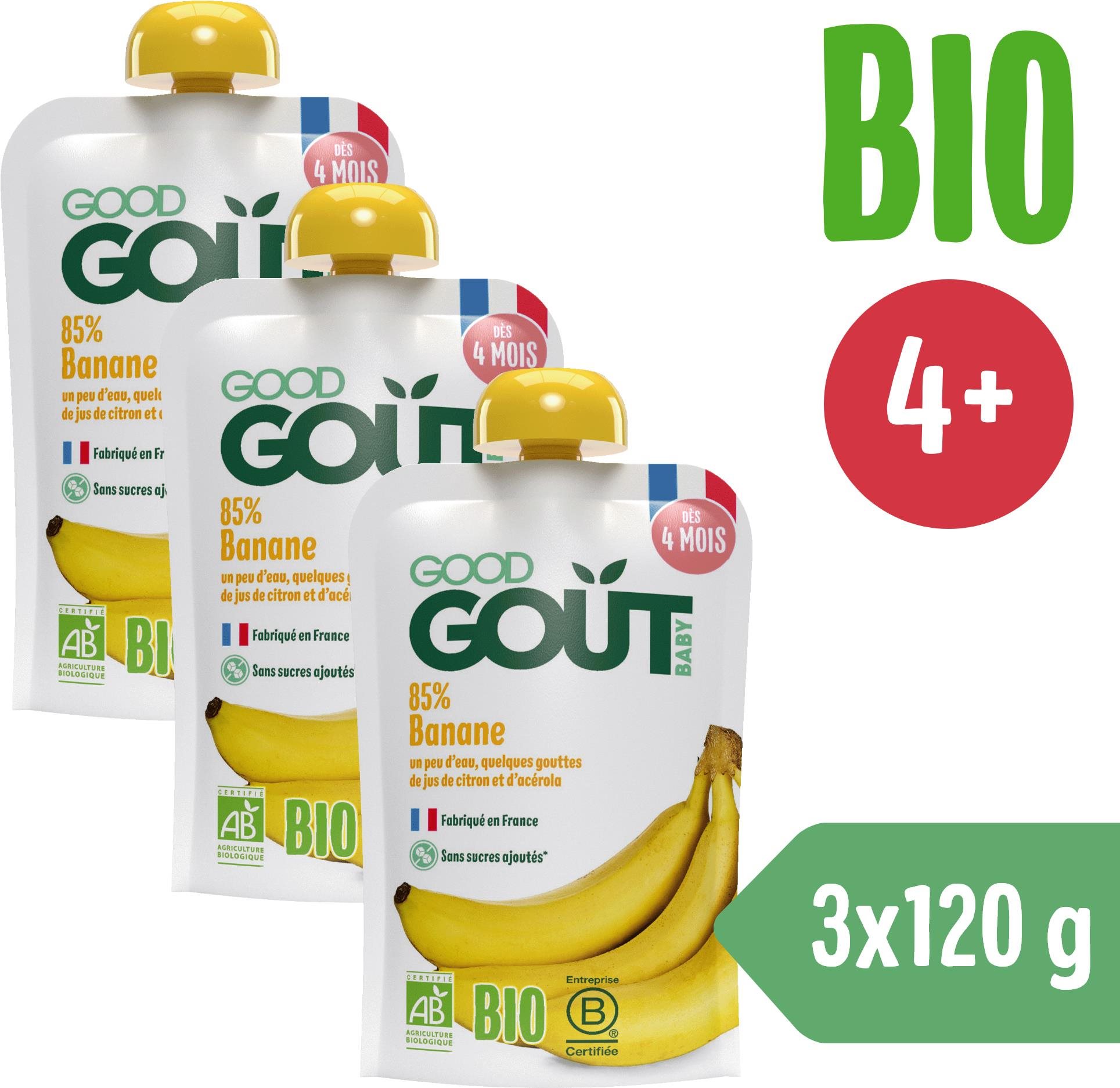 Good Gout BIO Banán (3× 120 g) Kapsička pre deti
