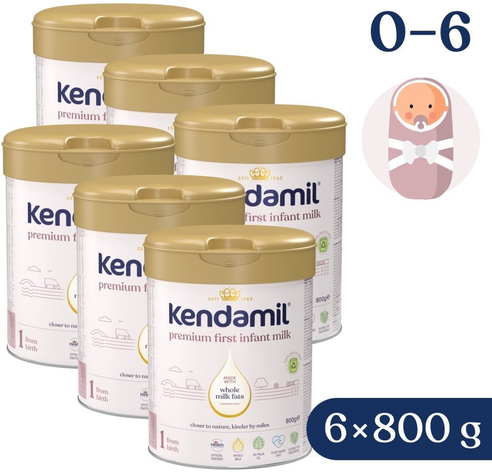 Kendamil Premium 1 DHA+ (6× 800 g) Dojčenské mlieko