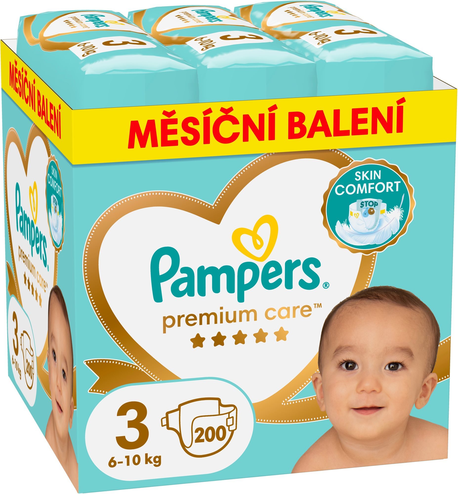 PAMPERS Premium Care vel. 3 (200 ks) Jednorázové pleny