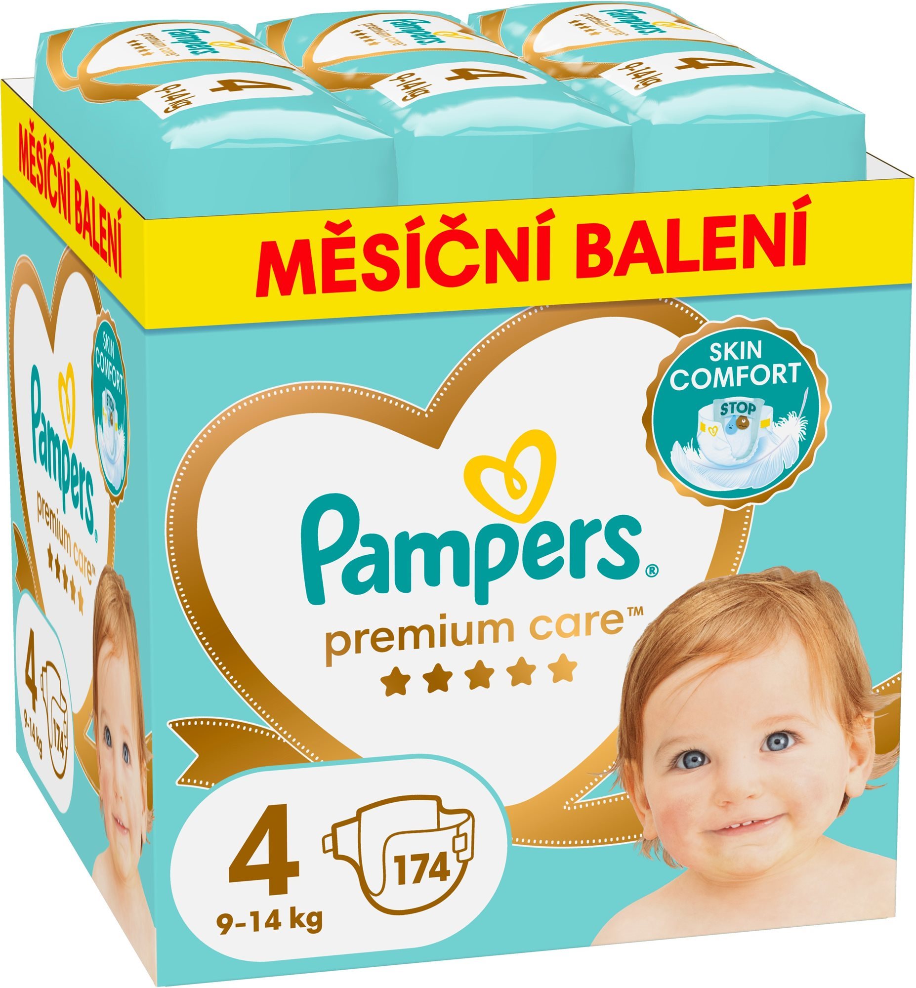PAMPERS Premium Care vel. 4 (174 ks) Jednorázové pleny