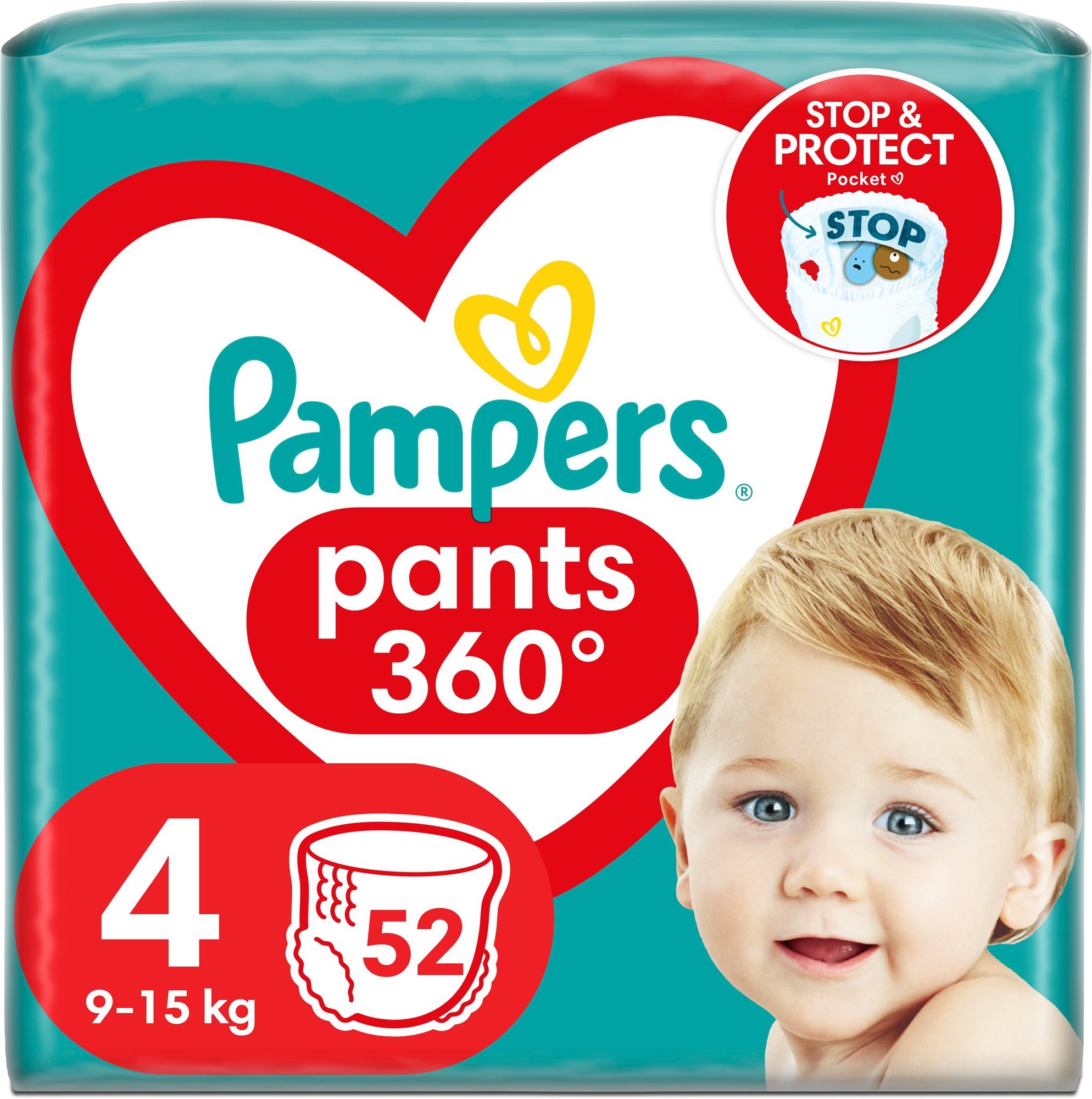 PAMPERS Active Baby Pants, 4 (52 db) Bugyipelenka