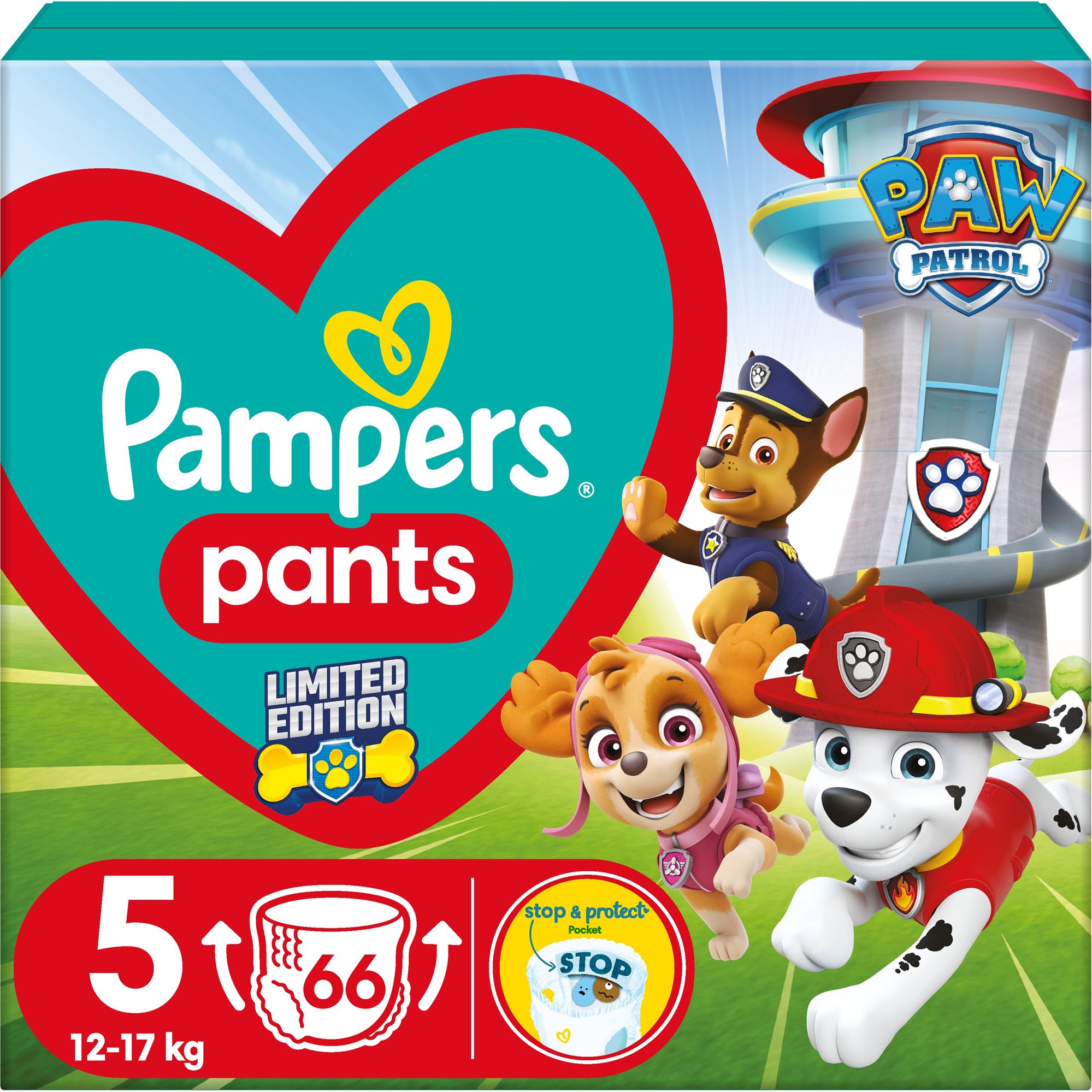 PAMPERS Active Baby Pants Paw Patrol, 5 (66 db) Bugyipelenka