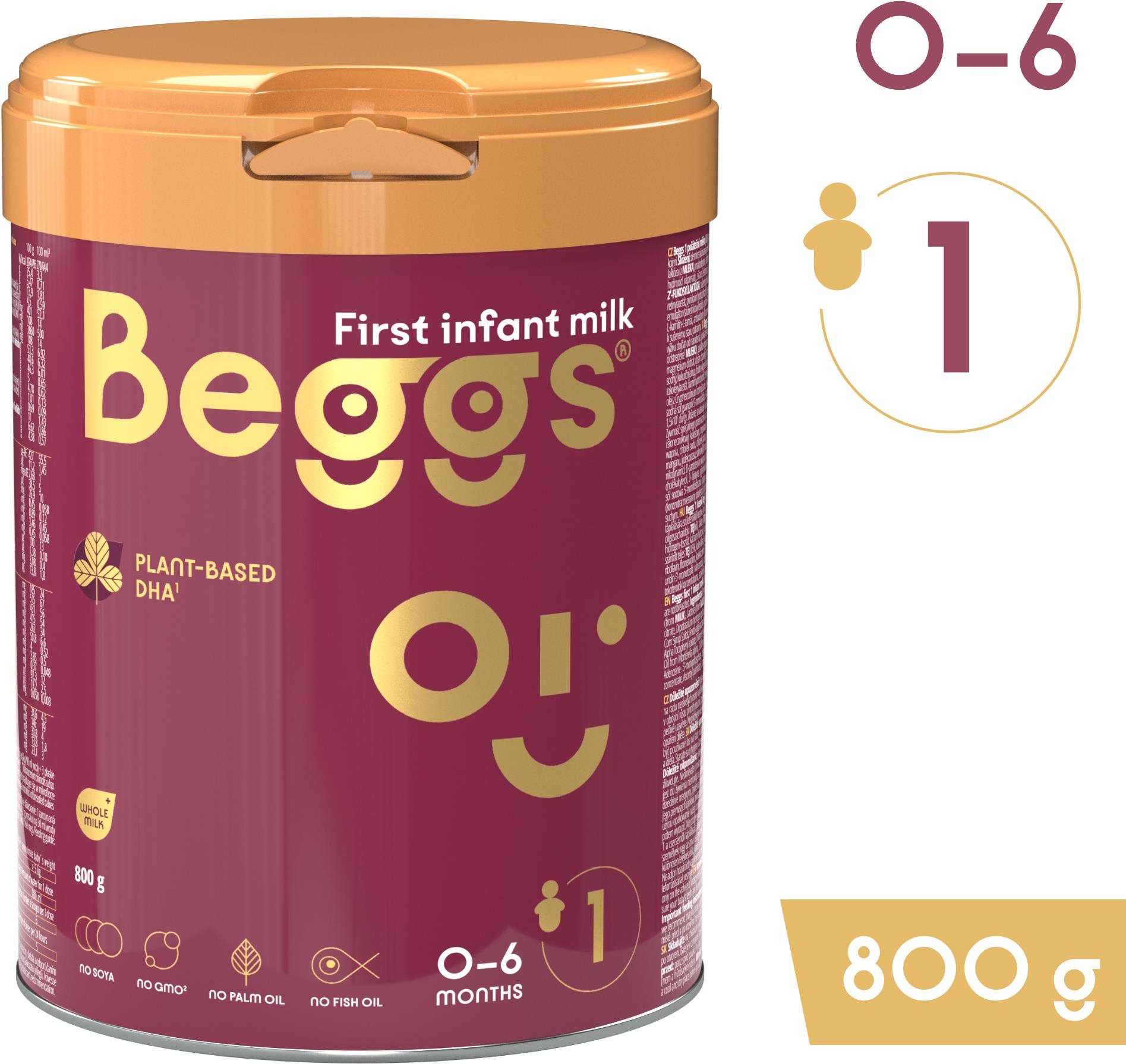 Beggs 1 počiatočné mlieko, 800 g Dojčenské mlieko