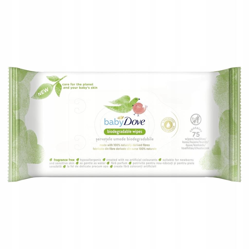 DOVE Baby Nedves törlőkendő 75 db Popsitörlő